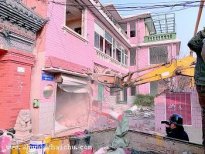 姑苏2019年苏州拆除违建锤!金鸡岭三层别墅开拆
